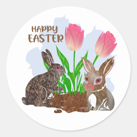 Frohe Ostern Sticker (Vorderseite)