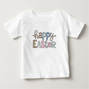 Frohe Ostern Süße Florale Hasen Frühling Leopard Baby T-shirt