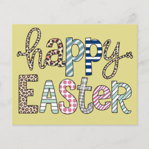 Frohe Ostern Süße Florale Hasen Frühling Leopard Flyer