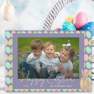 Frohe Ostern Süße Häschen-Foto Feiertagskarte