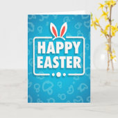 Frohe Ostern Süße Hase Karte (Gelbe Blume)
