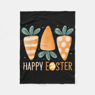 Frohe Ostern Süße Karotten Lustiger Hase Ostern E Fleecedecke