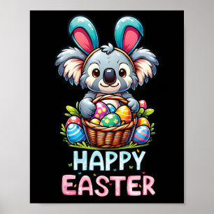 Frohe Ostern Süße Koala-Bär Liebhaber Hase Frauen Poster