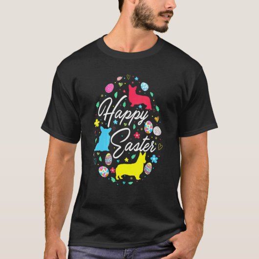 Frohe Ostern Süße Ostereier Form Sammlung  Co T-Shirt (Vorderseite)