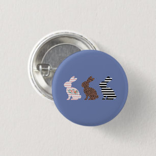 Frohe Ostern Süße Ostern Leopard Hase Kaninchen  Button