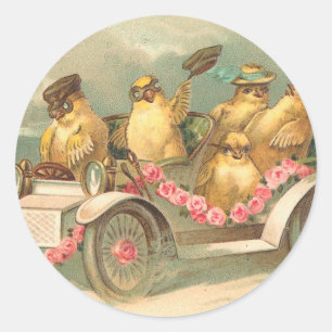 Frohe Ostern Süße Vintage-Ostern Runder Aufkleber