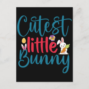 Frohe Ostern Süßer Hase Baby Junge Feiertagspostkarte