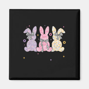 Frohe Ostern Süßer Hase Coquette Schleife Frauen K Magnet