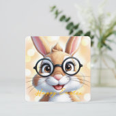 Frohe Ostern süßer Hase  Feiertagskarte (Stehend Vorderseite)