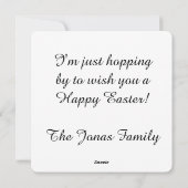 Frohe Ostern süßer Hase  Feiertagskarte (Rückseite)