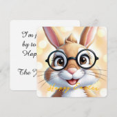 Frohe Ostern süßer Hase  Feiertagskarte (Vorne/Hinten)