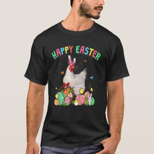 Frohe Ostern Süßer Hase Huhn Mit Eiern Korb C T-Shirt
