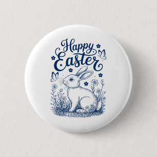 Frohe Ostern Süßer Hase Kaninchen Ostern Frauen Ki Button