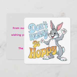 Frohe Ostern süßer Hase personalisiert Feiertagskarte