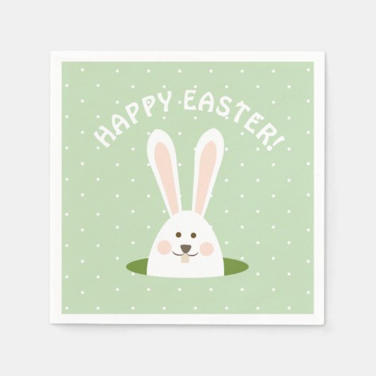 Frohe Ostern Süßer Hase Serviette (Vorderseite)