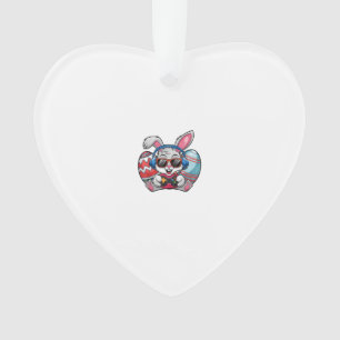 Frohe Ostern Süßer Hase spielt Videospiel Kind Ornament