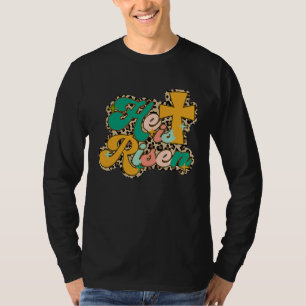 Frohe Ostern Süßer Leopard Er Ist Auferstanden Ret T-Shirt