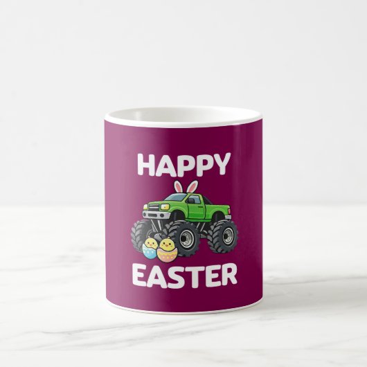 Frohe Ostern Süßer Monstertruck Kinder Kaffeetasse (Mittel)