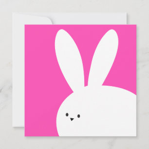 Frohe Ostern Süßer Weißer Hase Kaninchen Karte