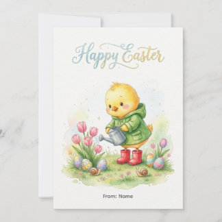 Frohe Ostern Süßes Küken Frühling Feiertagskarte
