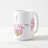 FROHE OSTERN TAG DESIGN KAFFEETASSE (VorderseiteRechts)