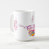 FROHE OSTERN TAG DESIGN KAFFEETASSE (Vorderseite Links)