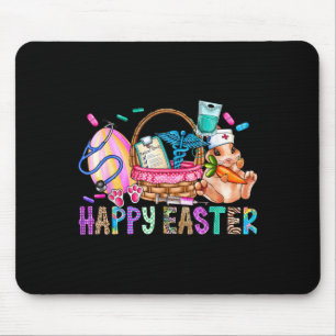 Frohe Ostern Tag Ei Hase Krankenschwester Stethosk Mousepad