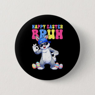 Frohe Ostern Tag Hase 67 sechs sieben bruh Kaninch Button