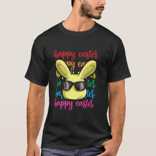 Frohe Ostern Tag Hase Brille Gesicht Shirt, Kinder T-Shirt