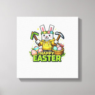 Frohe Ostern Tag Hase Ei Gamer Videospiel Kinder M Leinwanddruck
