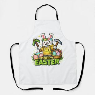Frohe Ostern Tag Hase Ei Gamer Videospiel Kinder M Schürze