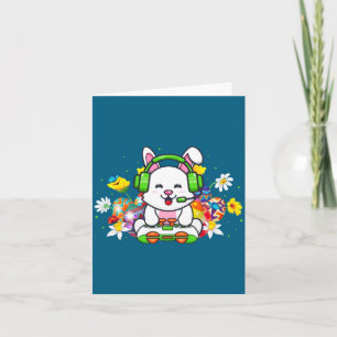 Frohe Ostern Tag Hase Ei Jungen Mädchen Kinder Gam Karte