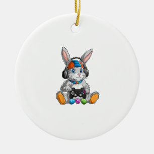 Frohe Ostern Tag Hase Ei Lustig Jungen Mädchen Kin Keramik Ornament