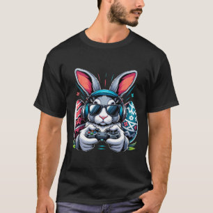Frohe Ostern Tag Hase Ei Videospiel Kinder Männer T-Shirt