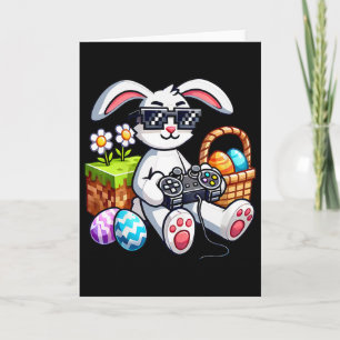 Frohe Ostern Tag Hase Ei Videospiel Männer Jungen  Karte