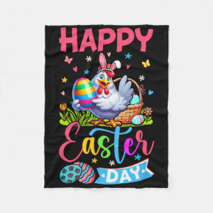 Frohe Ostern Tag Hase Huhn Jagd Schokolade E Fleecedecke