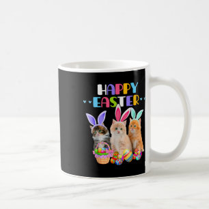 Frohe Ostern Tag Hase Katze Eier Korb Männer Fraue Kaffeetasse