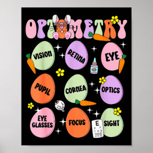 Frohe Ostern Tag Optometrie Hase Eier Augenarzt S Poster