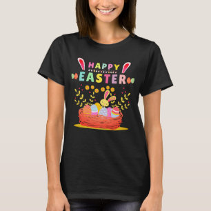 Frohe Ostern Tag Süßer Hase Mit Eiern - Ostern T-Shirt