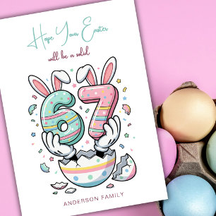 Frohe Ostern Teenager Lustig Viral 6 7 Sechs Siebe Feiertagskarte