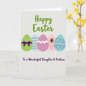 Frohe Ostern Tochter Partnerkarte Karte (Gelbe Blume)