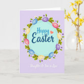 Frohe Ostern Tochter Sohn Karte (Gelbe Blume)