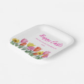 Frohe Ostern Tulpe  Pappteller (Gewinkelt)