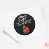 Frohe Ostern! Übergeben Sie die Schokoladenküche Runder Aufkleber (Umschlag)