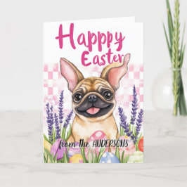 Frohe Ostern und glücklicher Hund Feiertagskarte