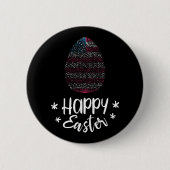 Frohe Ostern und Ostern Ei mit amerikanischer Flag Button (Vorderseite)