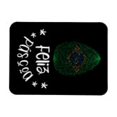 Frohe Ostern und Ostern Ei mit brasilianischer Fla Magnet (Horizontal)