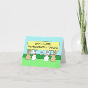 Frohe Ostern Unsere Familie für Sie Karte