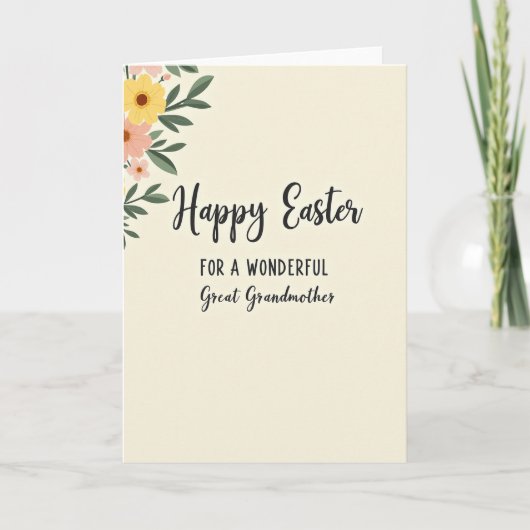 Frohe Ostern Urgroßmutter Karte (Vorderseite)