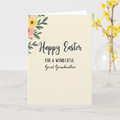 Frohe Ostern Urgroßmutter Karte (Gelbe Blume)